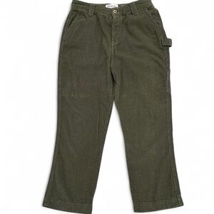 Women’s Olive Green Corduroy Carpenter Pants